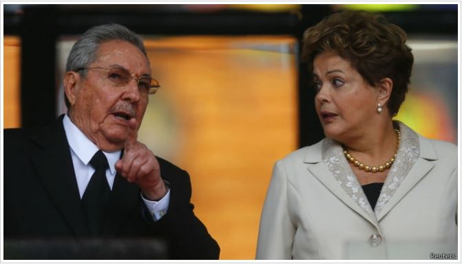 Dilma Rousseff & Raúl Castro Crédito: Reuters