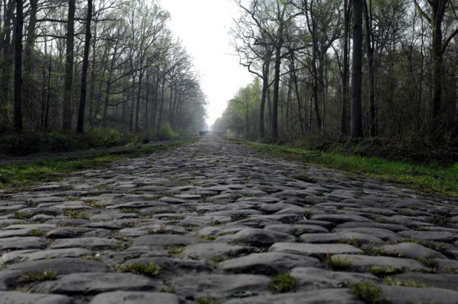 Trecho da corrida Paris-Roubaix