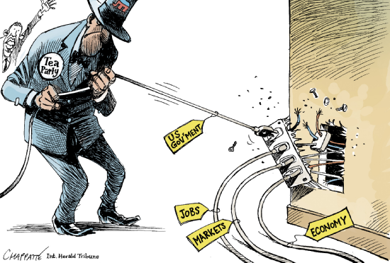 EUA ― Governo bloqueado by Patrick Chappatte, desenhista suíço 